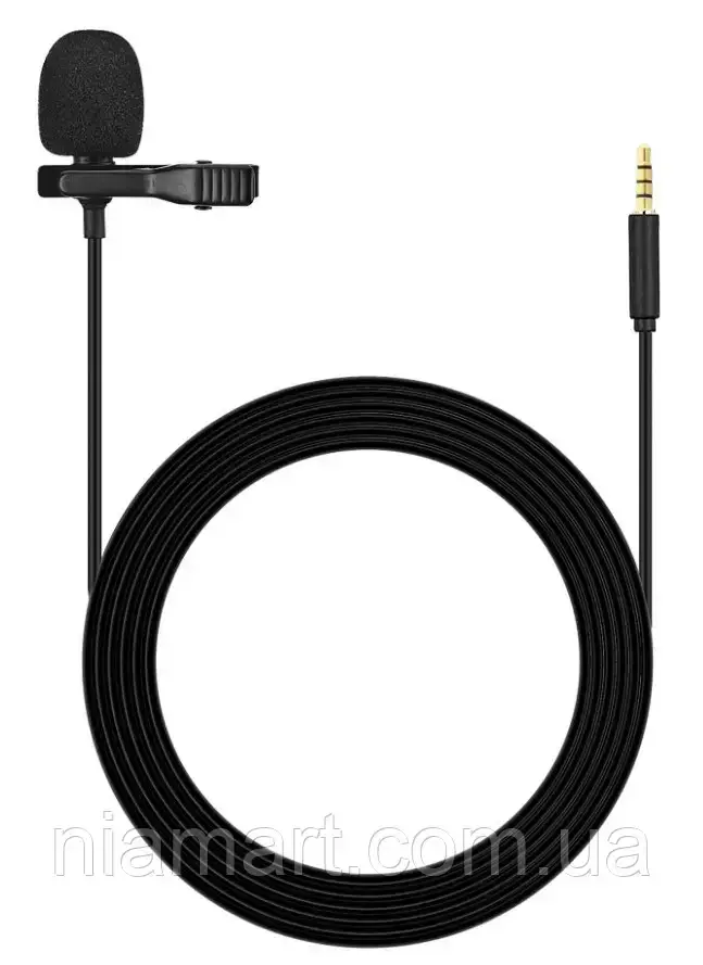 

Петличный микрофон с разъемом Jack 3.5 мм Lavalier M-01 Black