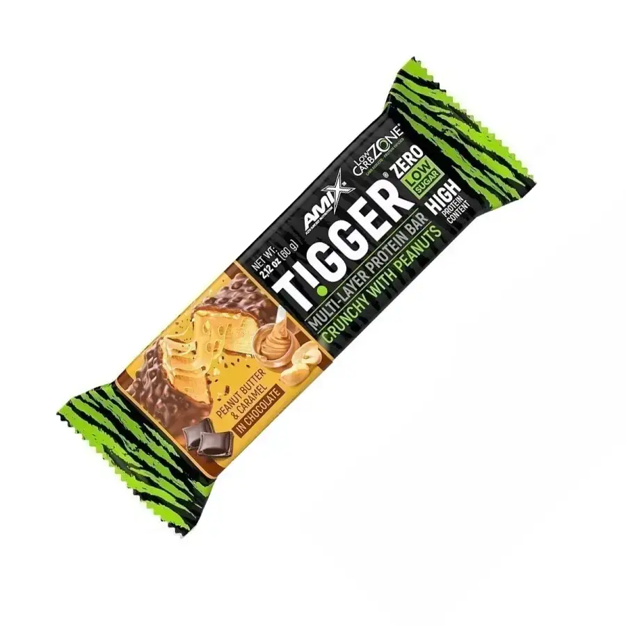 

Протеїновий батончик Amix-Nutrition Tigger Zero Multi Layer Protein Bar, 60г - арахісове масло - карамель