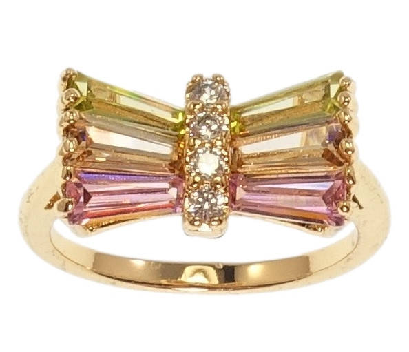

Кольцо Xuping Позолота 18K "Бант с Разноцветными Кристаллами" р.16.5,18,19,20