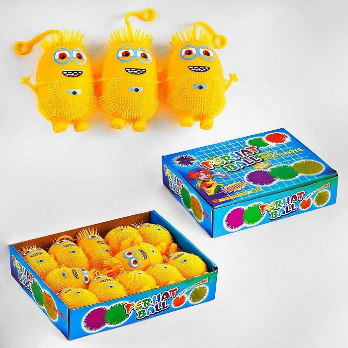 

Попрыгунчик Антистресс "Миньон" C51178 11*7см, свет., на батар., с резинкой на палец, 12шт в коробке 31*24*7см