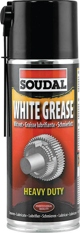 

Смазывающий аэрозоль литиевый 400мл, белый, White Grease, Soudal [0000900000001000WG] Соудал