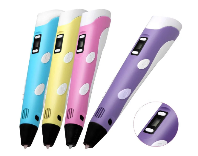 

3D Ручка PEN-2 с LCD-дисплеем + Пластик в подарок!