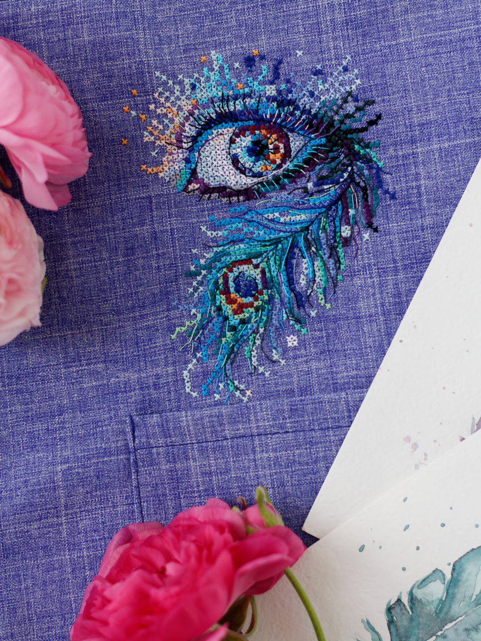 

Набор для вышивки крестом на одежде "Королевский взгляд-1" Абрис Арт AHO-019