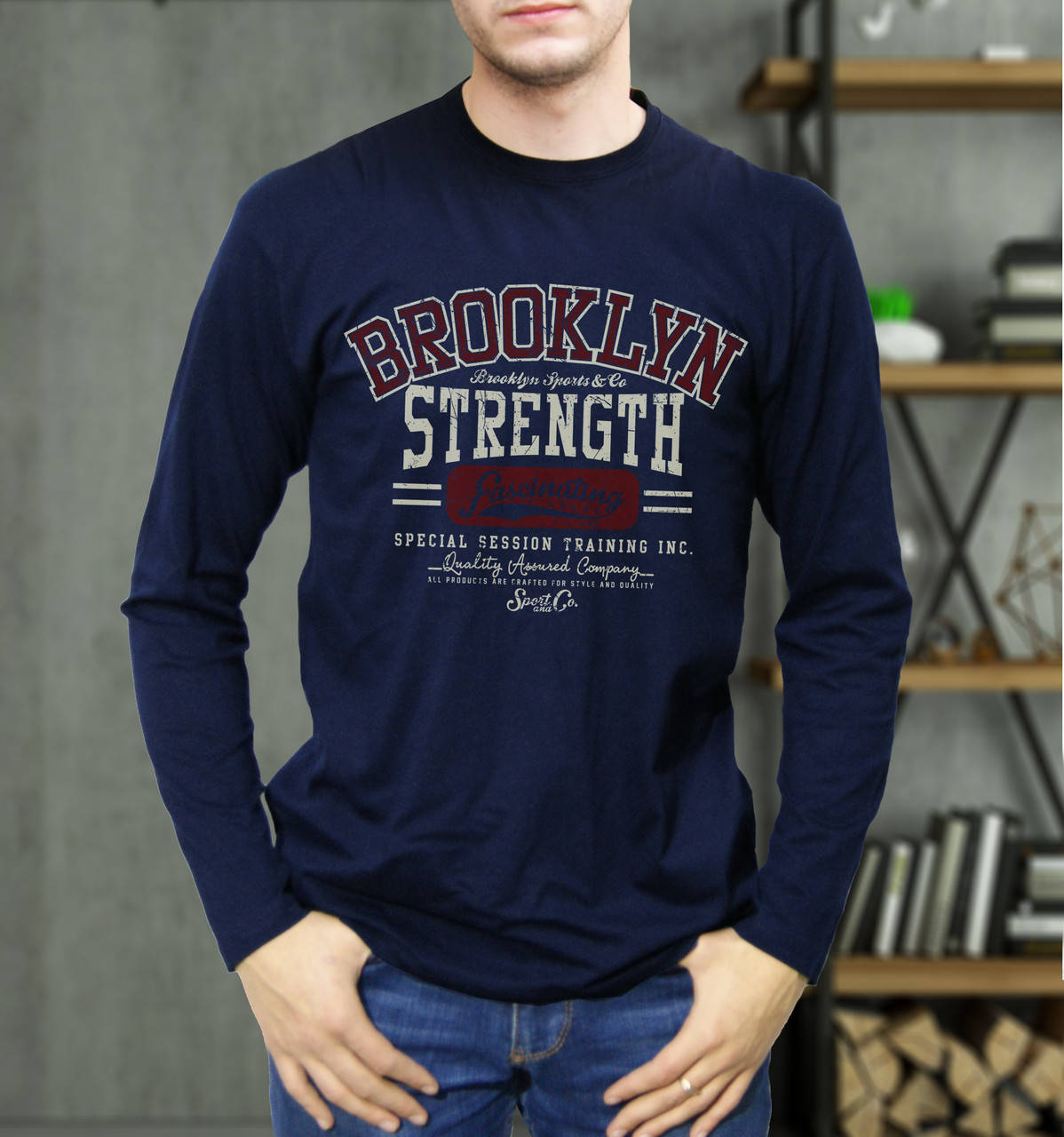 

Футболка мужская лонгслив BROOKLYN SPORT
