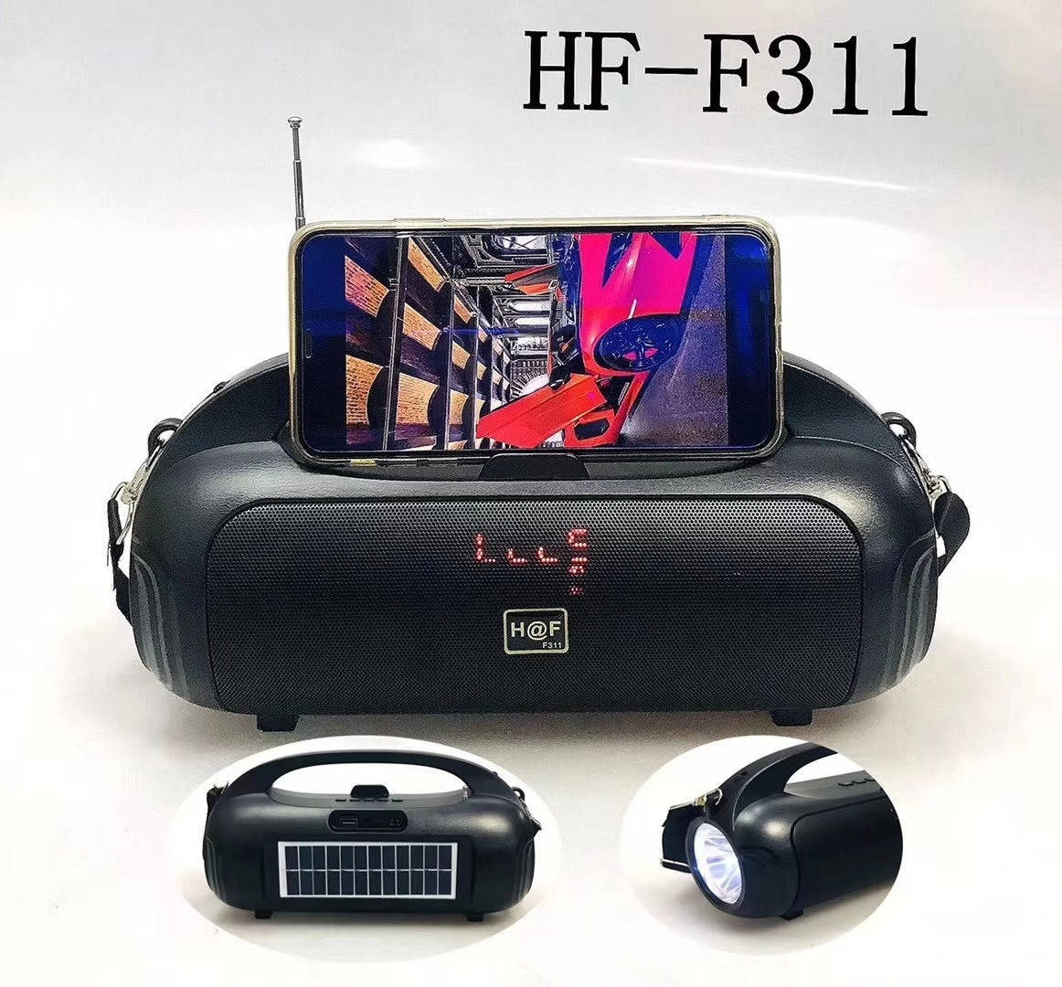 

Портативная колонка с фонариком и солнечной батареей, Bluetooth V5.1 HF-F311