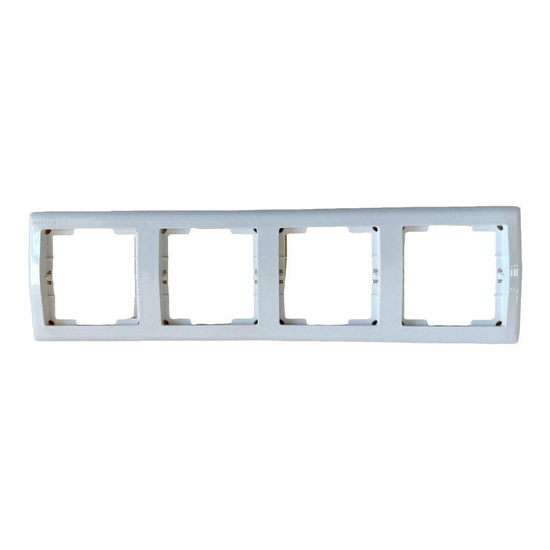 

Рамка четырехпостовая горизонтальная белая Hanak