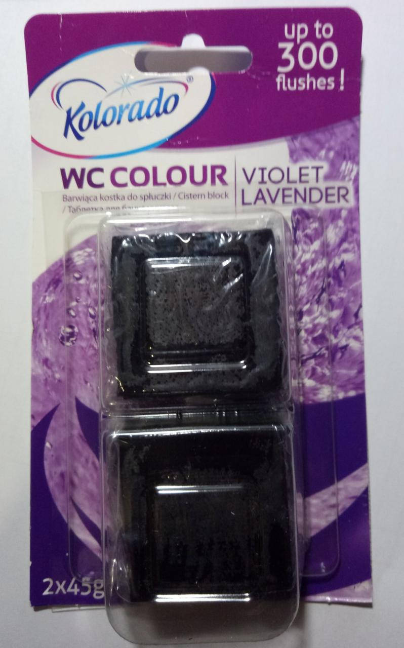 

Таблетка в бачок унитаза KOLORADO WC COLOR c запахом лаванды 2*45 г