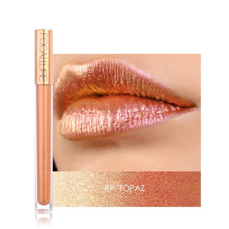 

Жидкая помада-хамелеон - Focallure Metallic Lip Gloss (09 - Topaz) (10g)
