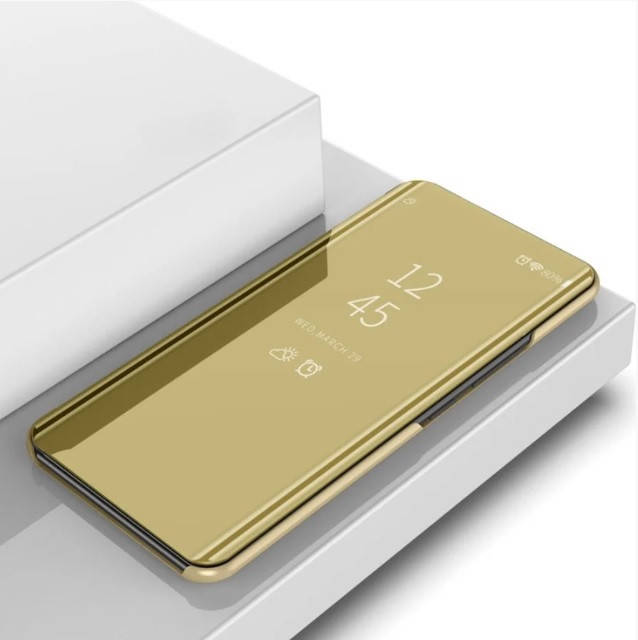 

Чехол Mirror для Samsung A01 2020 / A015F книжка Зеркальная (разные цвета) золотой