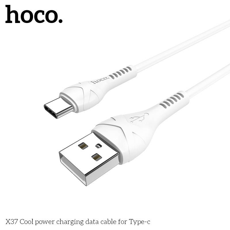 

Кабель HOCO X37 Cool Power Type-C Cable 3А (1m) white, Белый