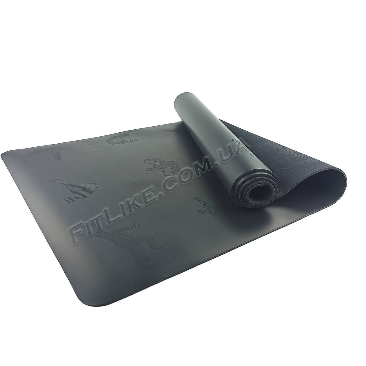 

Коврик каучуковый для йоги фитнеса Asana Mat, йога мат, каремат для растяжки (профессиональный нескользящий) Черный