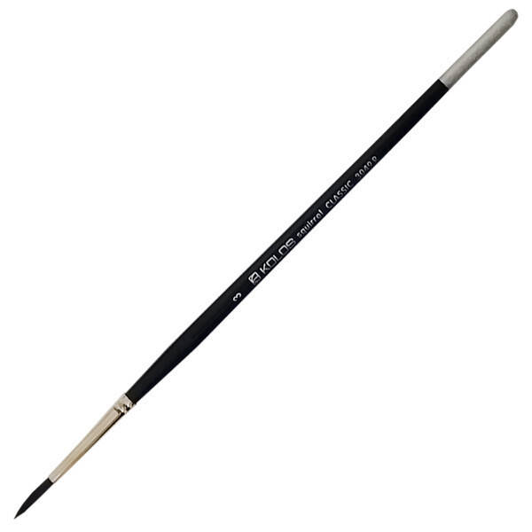

Кисточка «Kolos» Classic 3049R Белка круглая №03 короткая ручка черный ворс