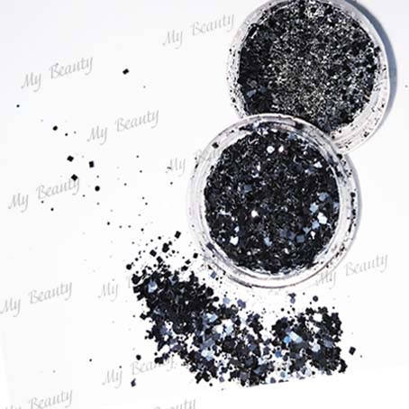 

Блёстки 3мм (black), Черный
