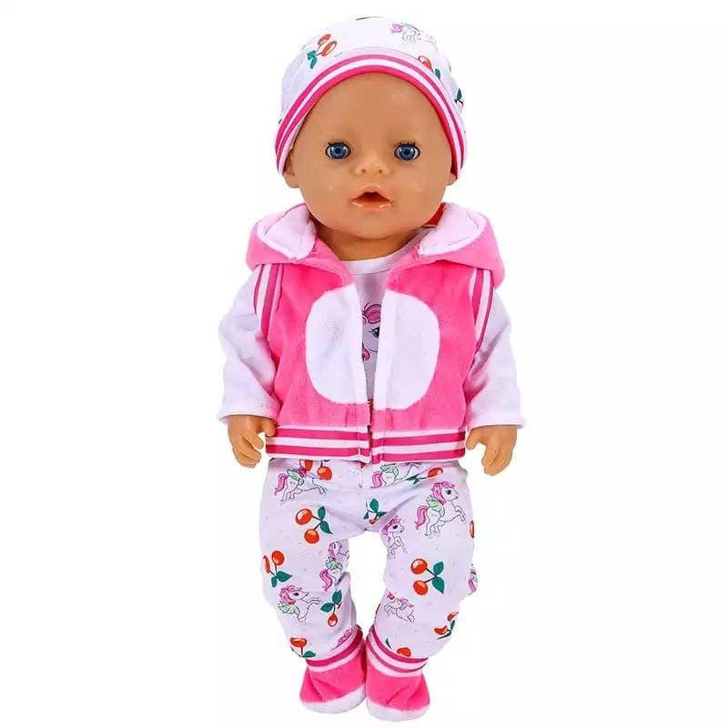 

Одежда для куклы Беби Борн / Baby Born 40-43 см Набор одежды Розовый единорог 8502