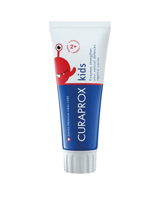 

Дитяча зубна паста Curaprox Kids 2+ (полуниця), 60 мл