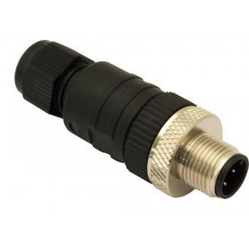 

Коннектор разборной, M12, 4 полюса, прямой, папа, винтовые клеммы. CV12/0B-00A M.D.Micro Detectors