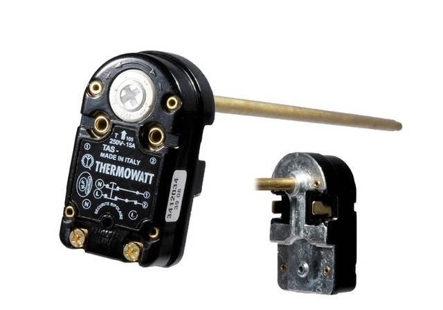 

Терморегулятор Thermowatt TAS 15A — биметаллический, с биполярной термозащитой, 20…75˚С, Италия