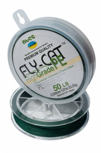 

Шнур плетеный NTEC Fly-Cat Moss Green 274м, Ø0.28мм, 40lb/18кг, Зелёный
