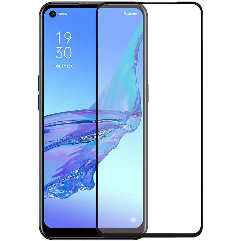 

Защитное стекло Full screen PowerPlant для Oppo A53, Black, Черный