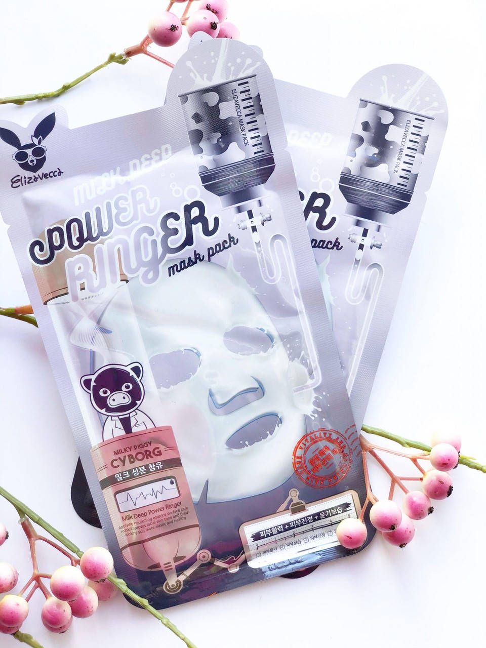 

Маска молочно-цветочная для упругости кожи Elizavecca Milk Deep Power Ring Mask