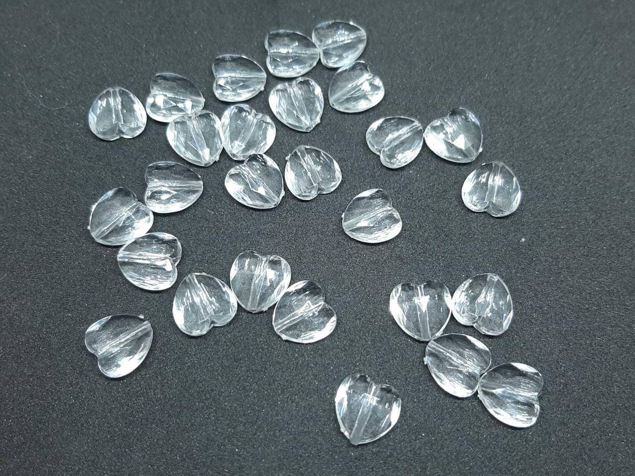 

Бусины "Сердце" акрил прозрачное 12 мм 500 грамм