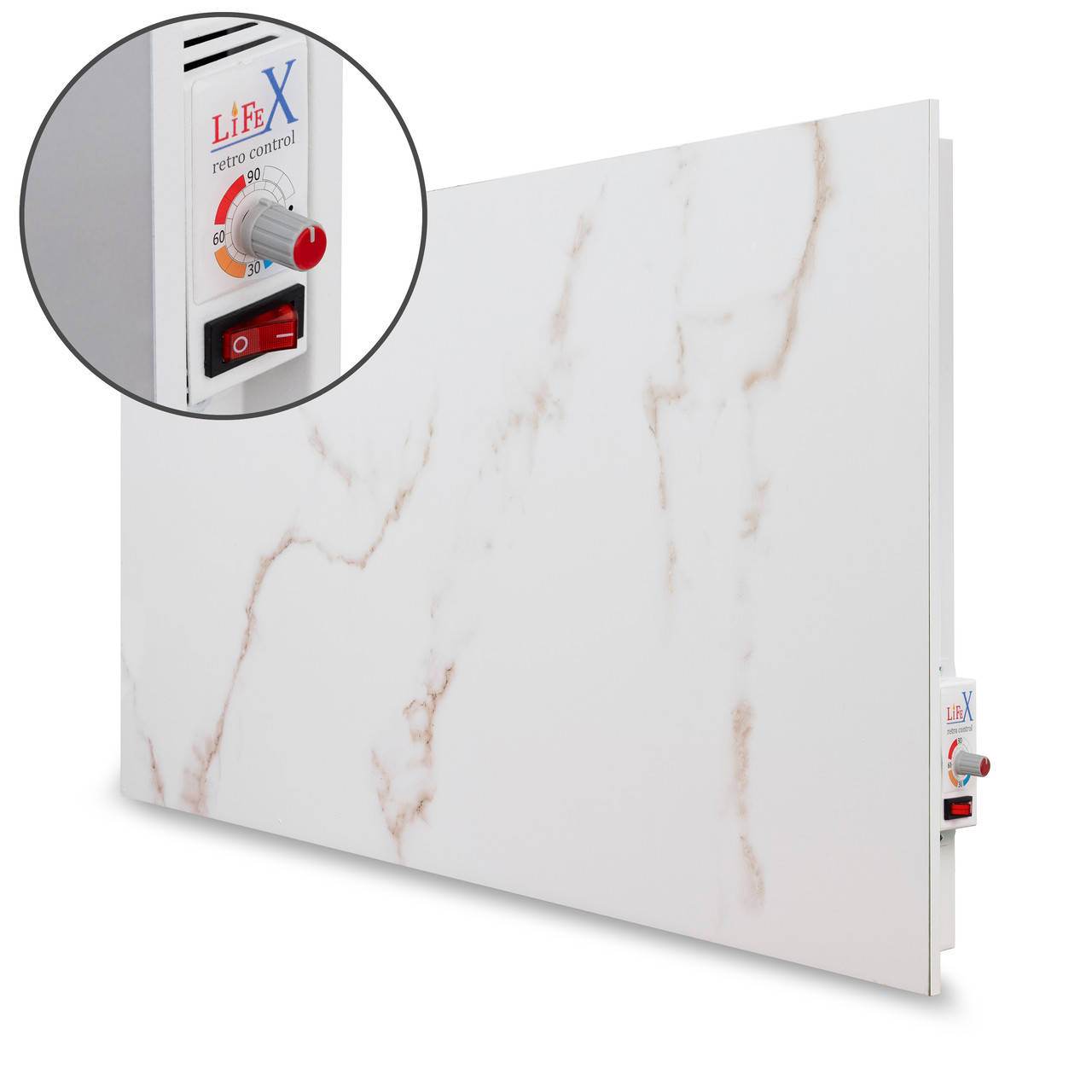 

Био конвектор Lifex Bio Air 1400 R Белый мрамор | БезТЭНовый керамический обогреватель с программатором