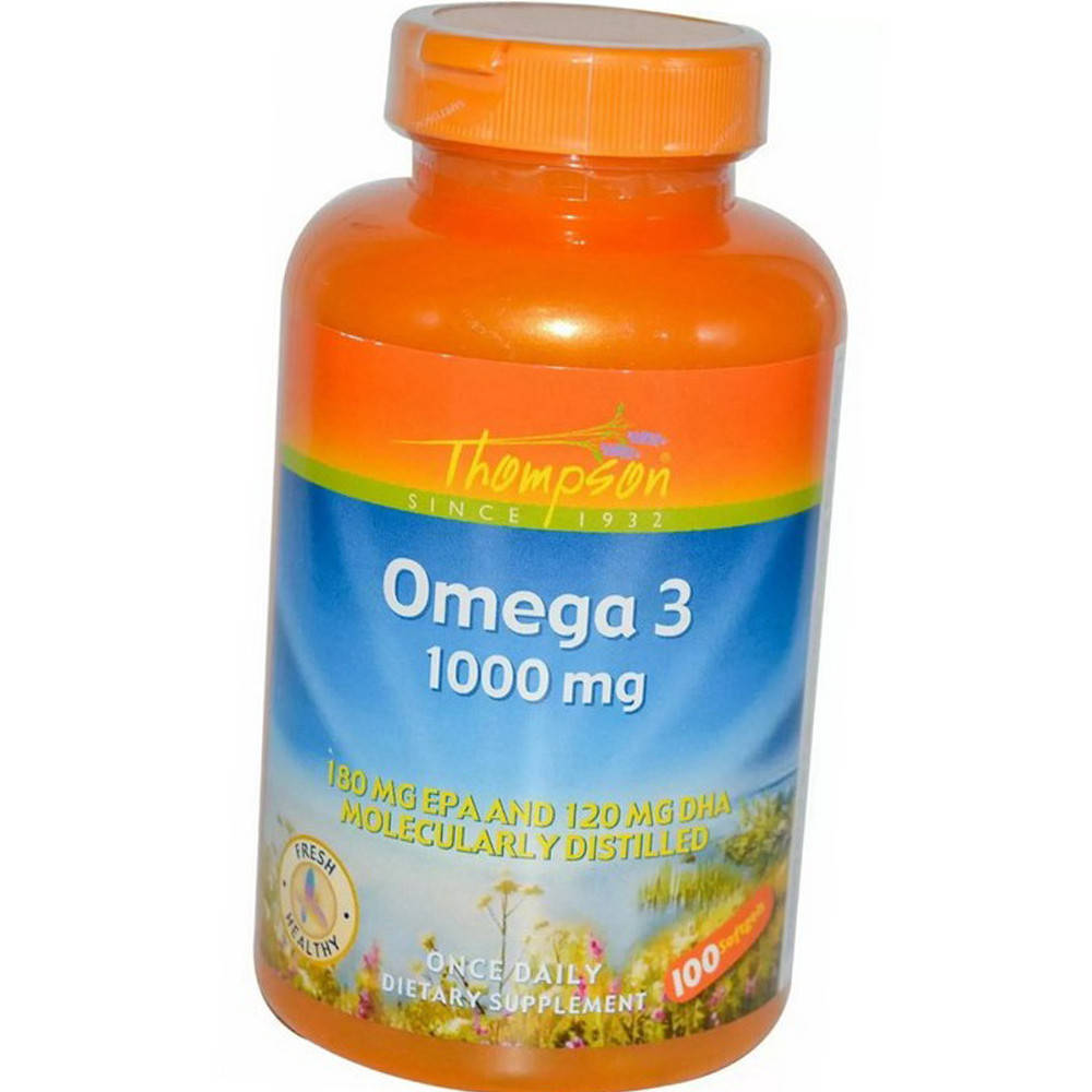 

Омега 3 Thompson Omega 3 1000 mg 100 sgels Жирные кислоты Рыбий жир