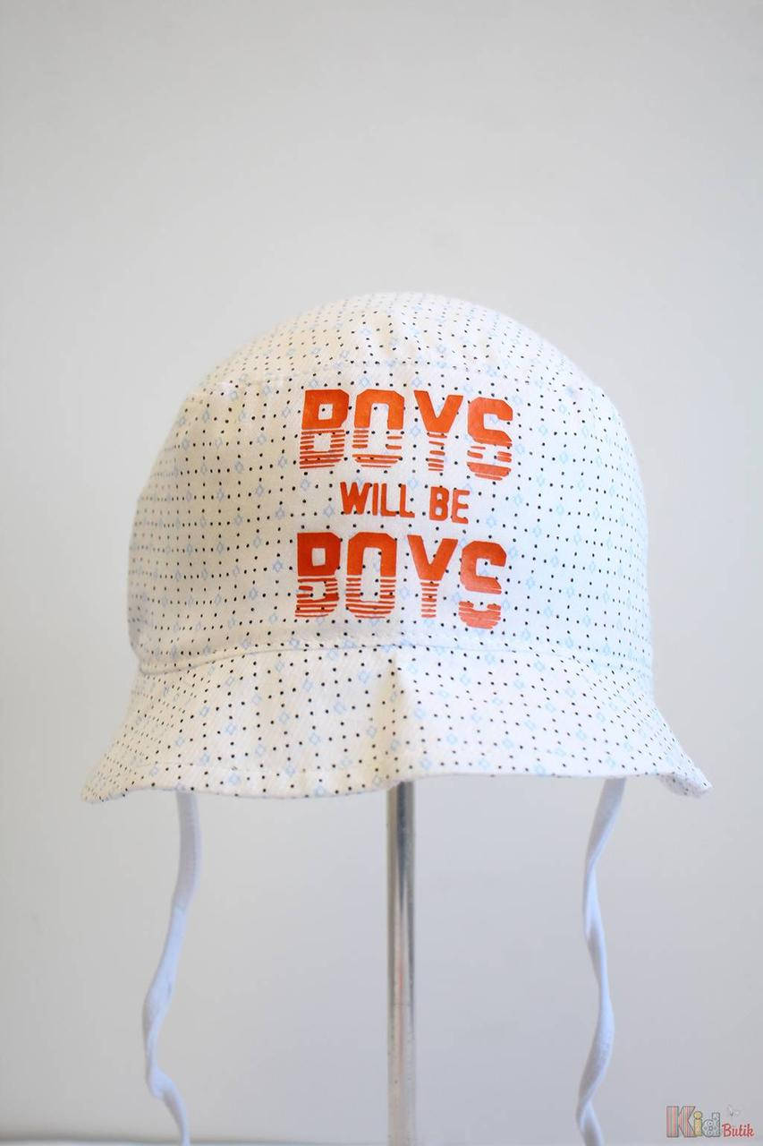 

Панамка белого цвета для мальчика (44 см.) Elf Kids 2125000728209, Белый