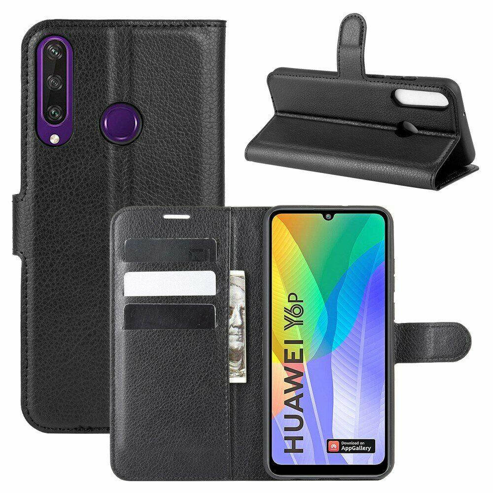 

Чехол IETP для Huawei Y6p / MED-LX9N книжка кожа PU черный