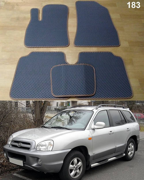 

Коврики ЕВА в салон Hyundai Santa Fe '01-06 SM, Черный