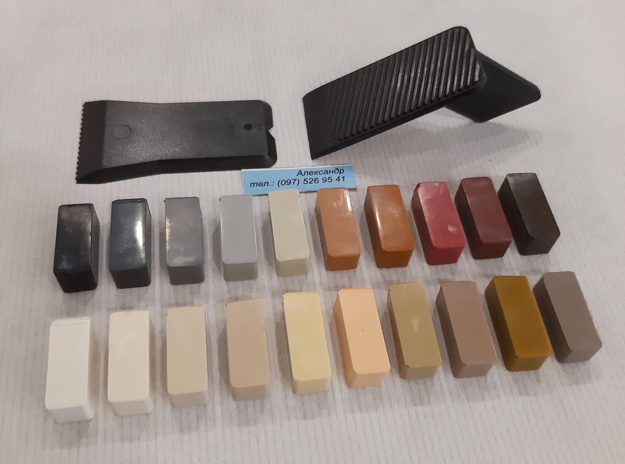 

Твердый воск для ремонта плитки, ламината, паркета NEARBY 20шт + шпатель 2 шт