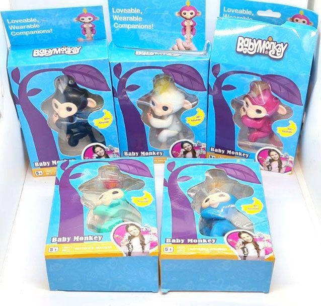 

Игрушка, говорящая обезьянка 40 звуков, Fingerlings Baby Monkey