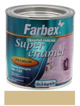 

Эмаль Farbex алкидная ПФ-115П бежевая 0,3 кг