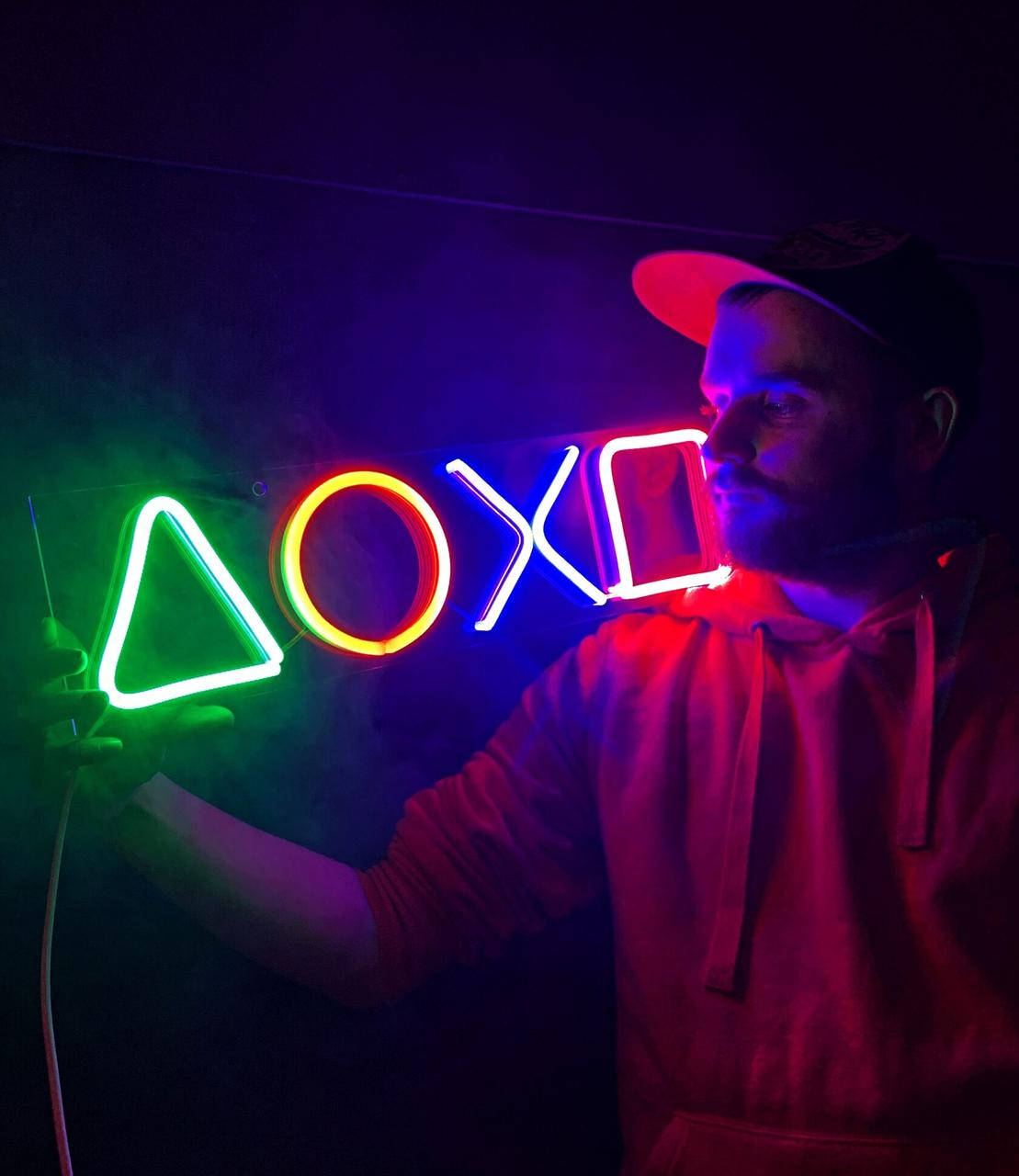 

Неоновая светодиодная вывеска neon led Знаки Playstation 56,7 х 15,8 см