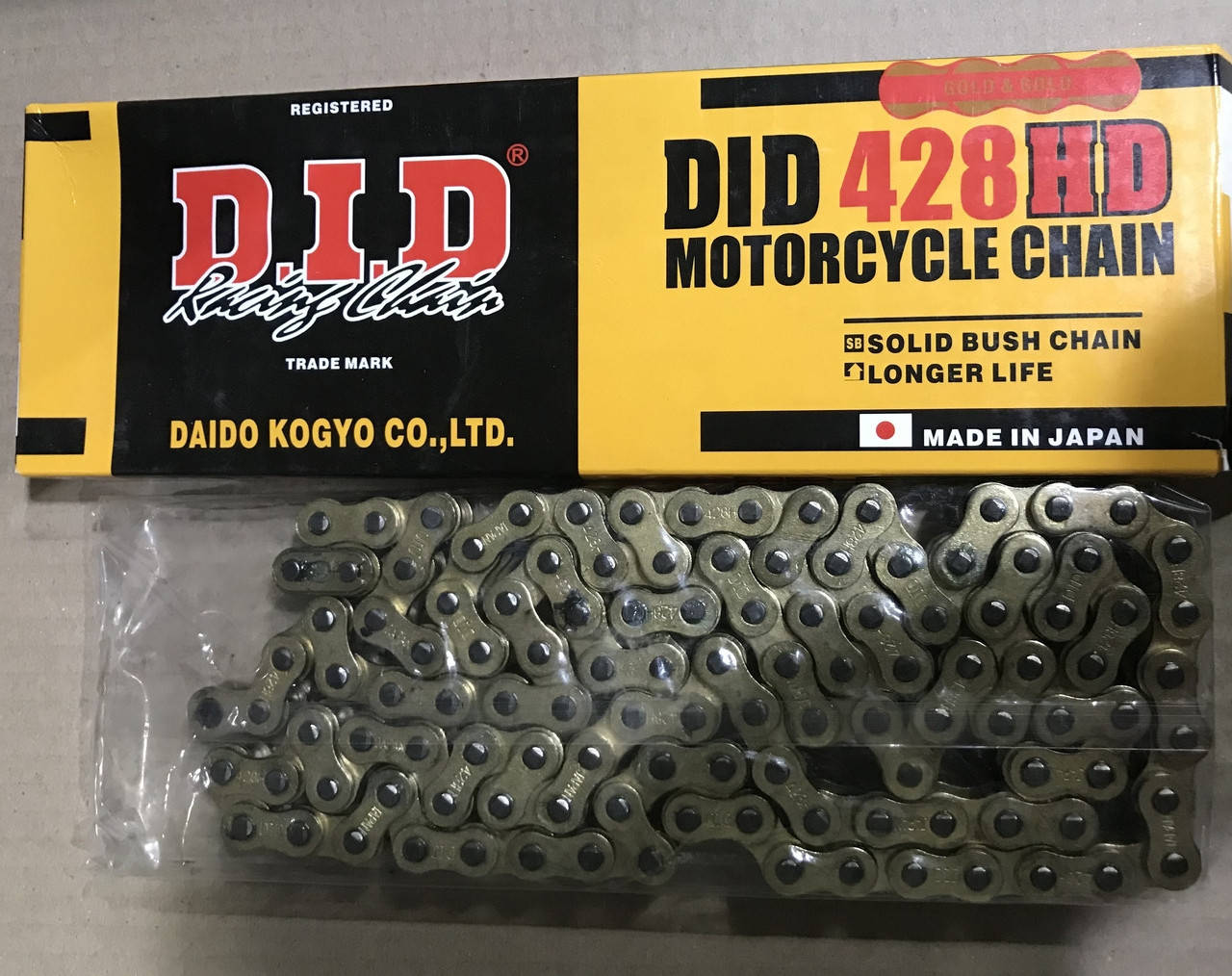

Цепь 428/98L "gold D.I.D." качество