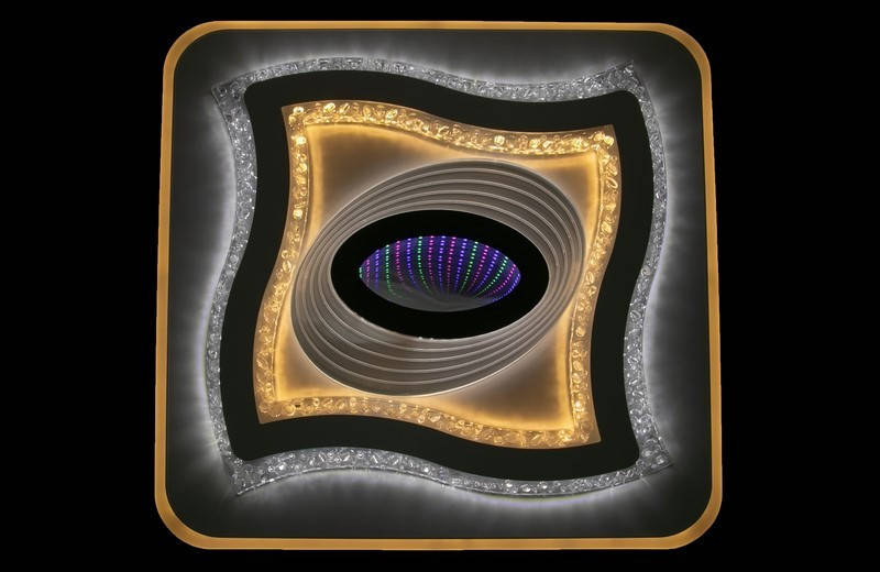 

Светодиодный потолочный светильник c 3D эффектом цвет белый 120 W линия солнца&1702-490C SQ