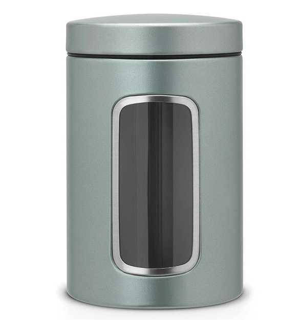 

Емкость с крышкой для продуктов Brabantia, 1,4 л, металлик мятный (484360), Серый