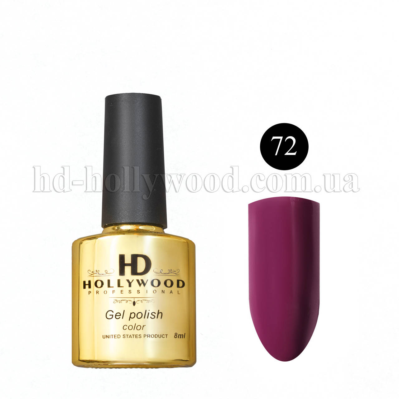 

Гель лак 72 Слива Плотный HD Hollywood 8 ml