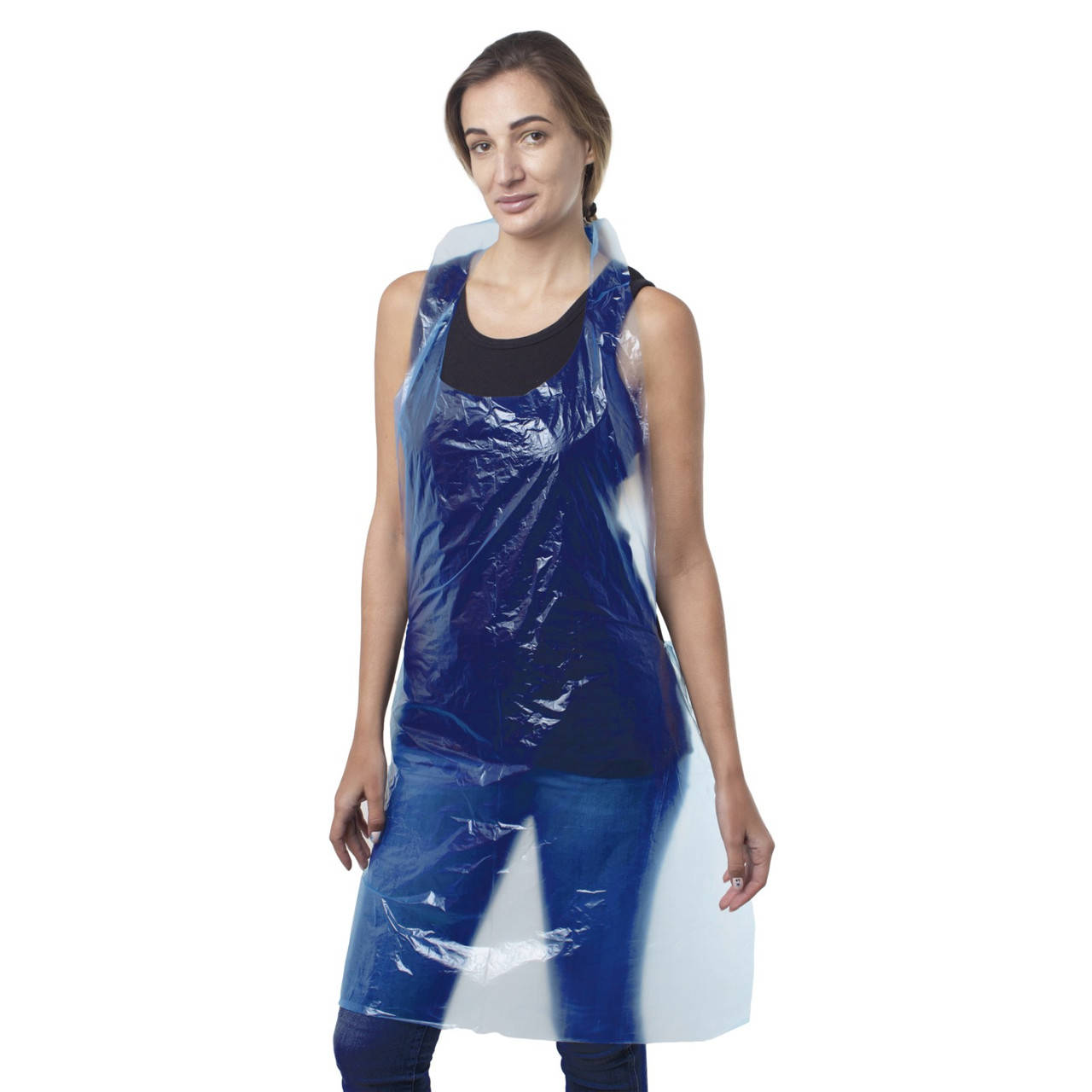 

Одноразовый полиэтиленовый фартук SanGig, Standart - Голубой (упаковка 100 шт)