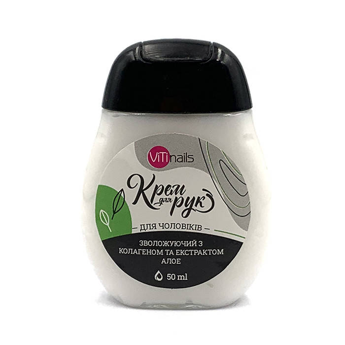 

ViTi Nails Крем для рук увлажняющий с коллагеном и экстрактом алоэ для мужчин, 50 мл