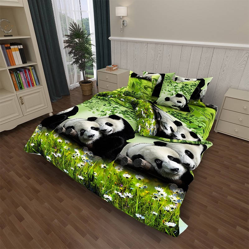 

Панда - Бязь 3D - Евро комплект