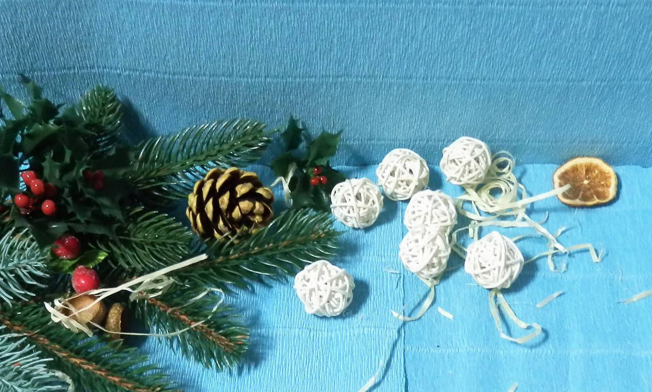 

Шарик из ротанга 3см, белый