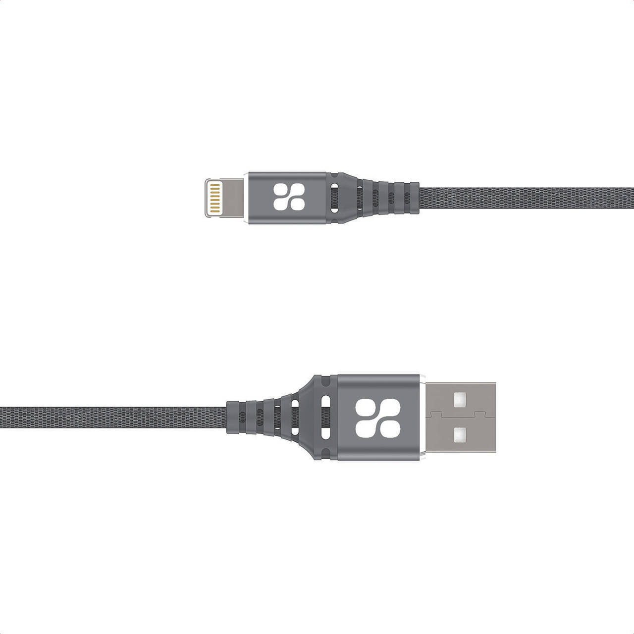 

Кабель Promate NerveLink-i USB-Lightning 2.4А 1.2 м Grey, Серый