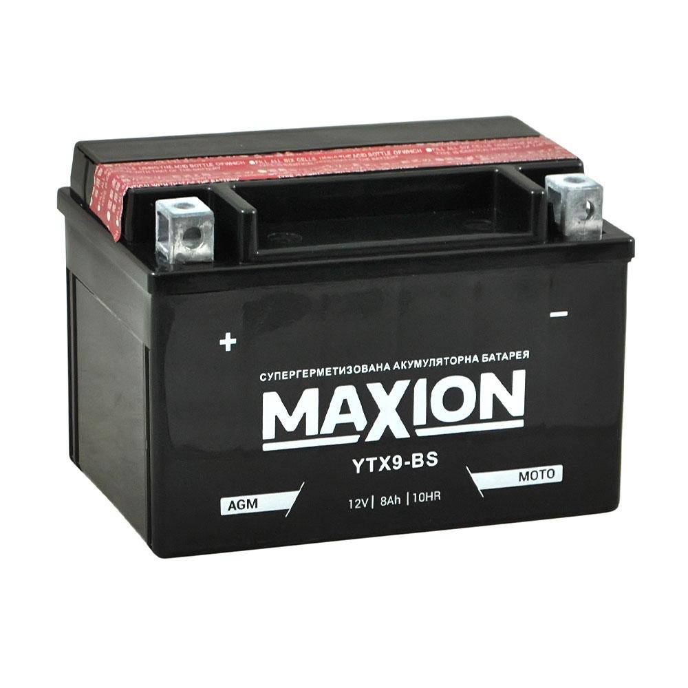 

Мото аккумулятор AGM MAXION YTX 9-BS (12V, 9A)