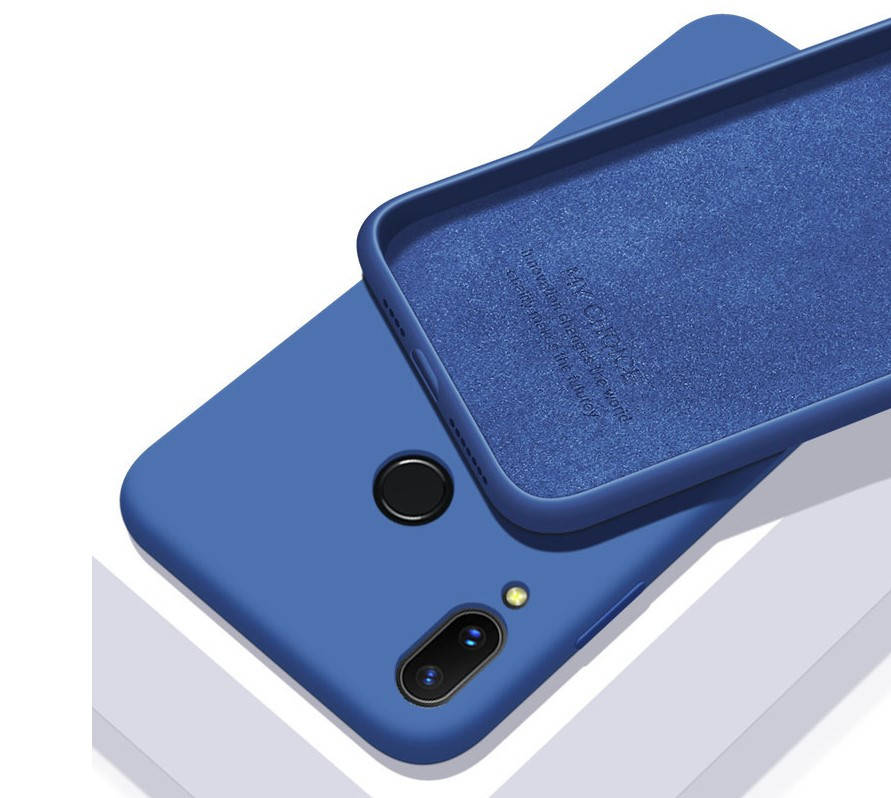 

Силиконовый чехол с микрофиброй SLIM Soft Case слим софт для Xiaomi Redmi 7 цвет Синий