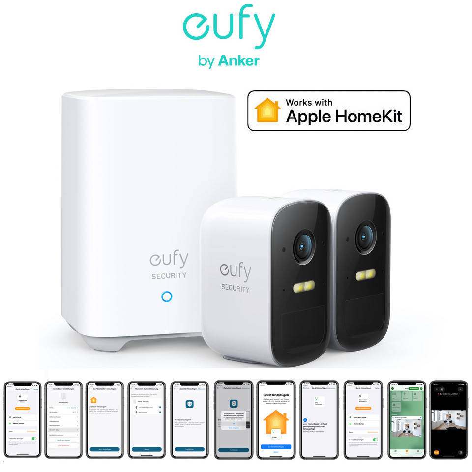 

Вулична IP-Камера Apple HomeKit Комплект 2шт EufyCam 2C Smart WiFi IP Camera 1080P