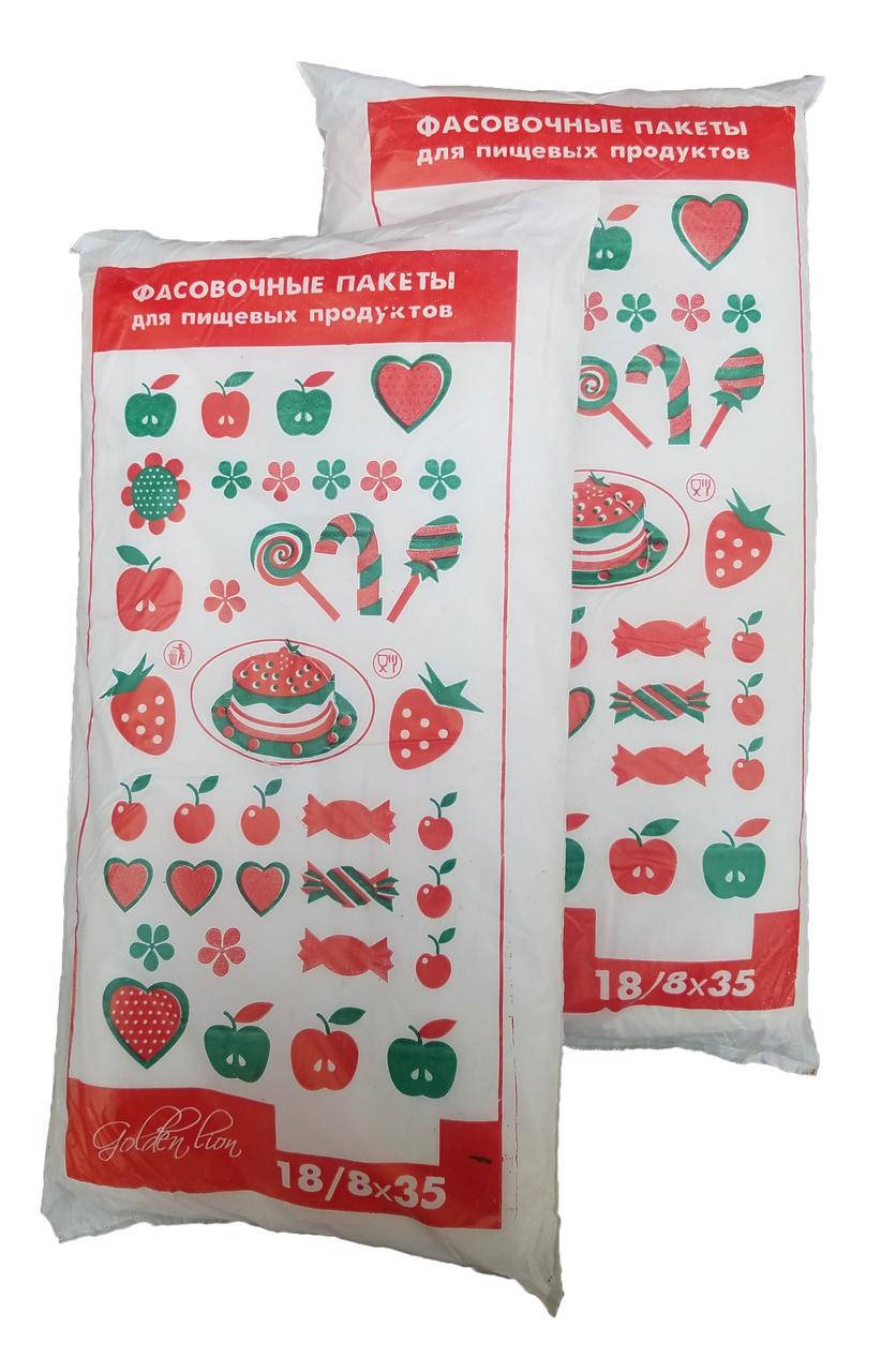 

Пакет фасовочный 18*35 "Тортик" (750 шт/уп/1000 грамм) "Vivat", Прозрачный