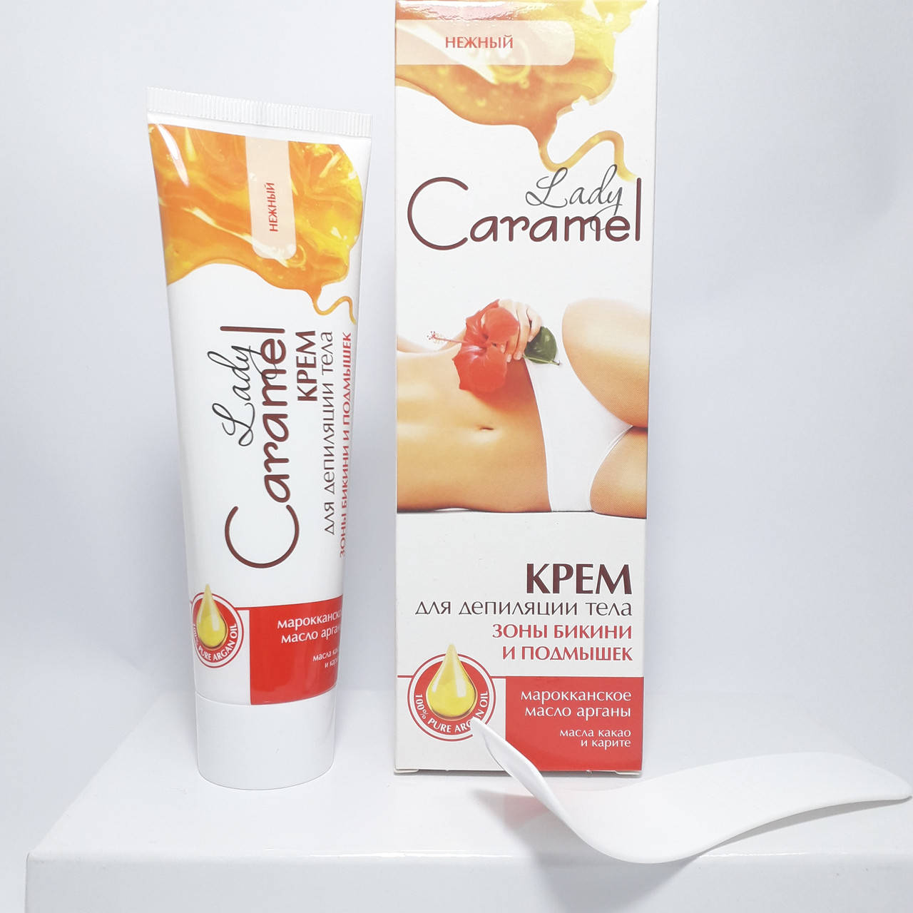

Caramel Крем для депиляции тела Нежный зоны бикини и подмышек, Белый