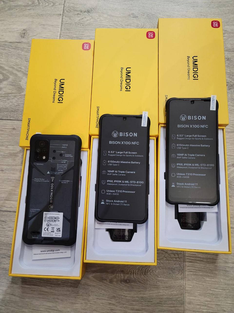 

Смартфон UMIDIGI BISON X10G NFC 4\64GB 16MP 6150mAh IP68/IP69K, Черный