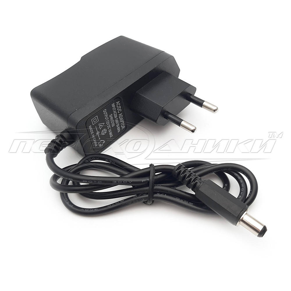 

Импульсный блок питания 12V 1A (12Вт), штекер 5.5х2.1 мм, 0.9 м (хорошее качество)